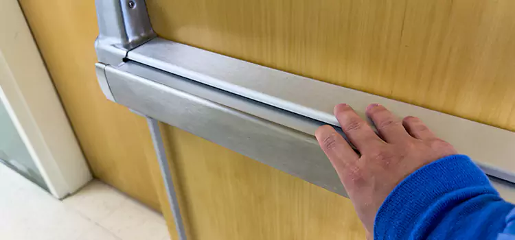 Installing a Push Bar on a Door Parksville